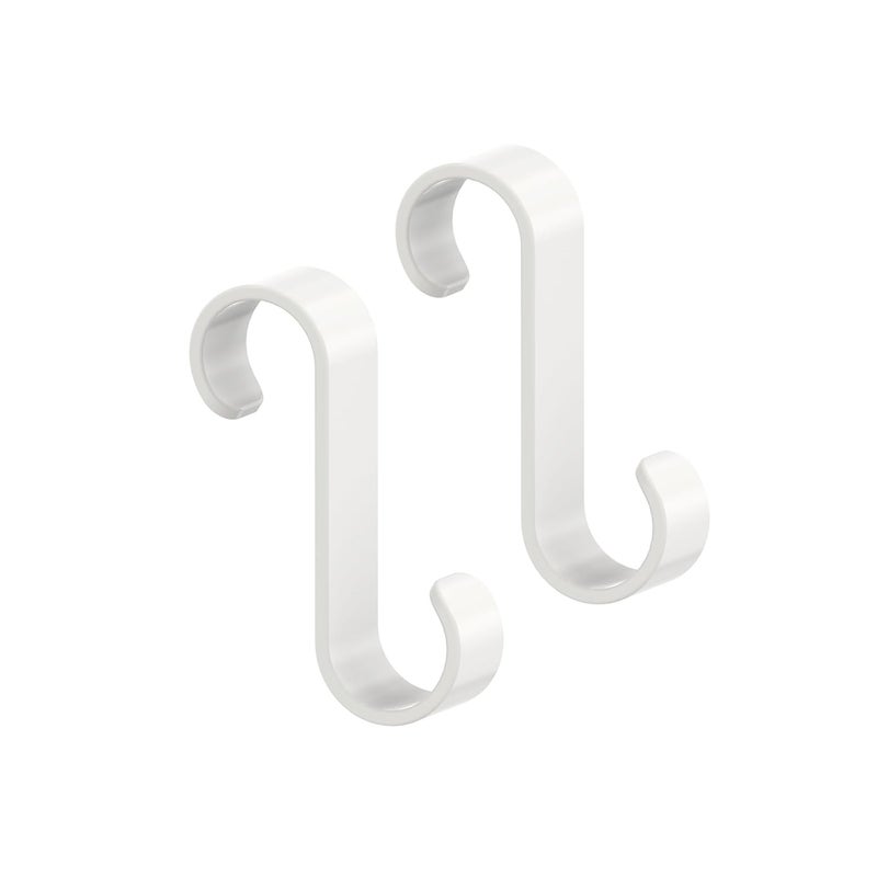 POOL FELLOWS S Hooks for Hanging,Heavy Duty S Shaped Hook, Thicken S Hanger for Plants, Bags, Clothes, Outdoor, Garden, Pool (White, 3.3 inches, 2pcs) - Image 1
